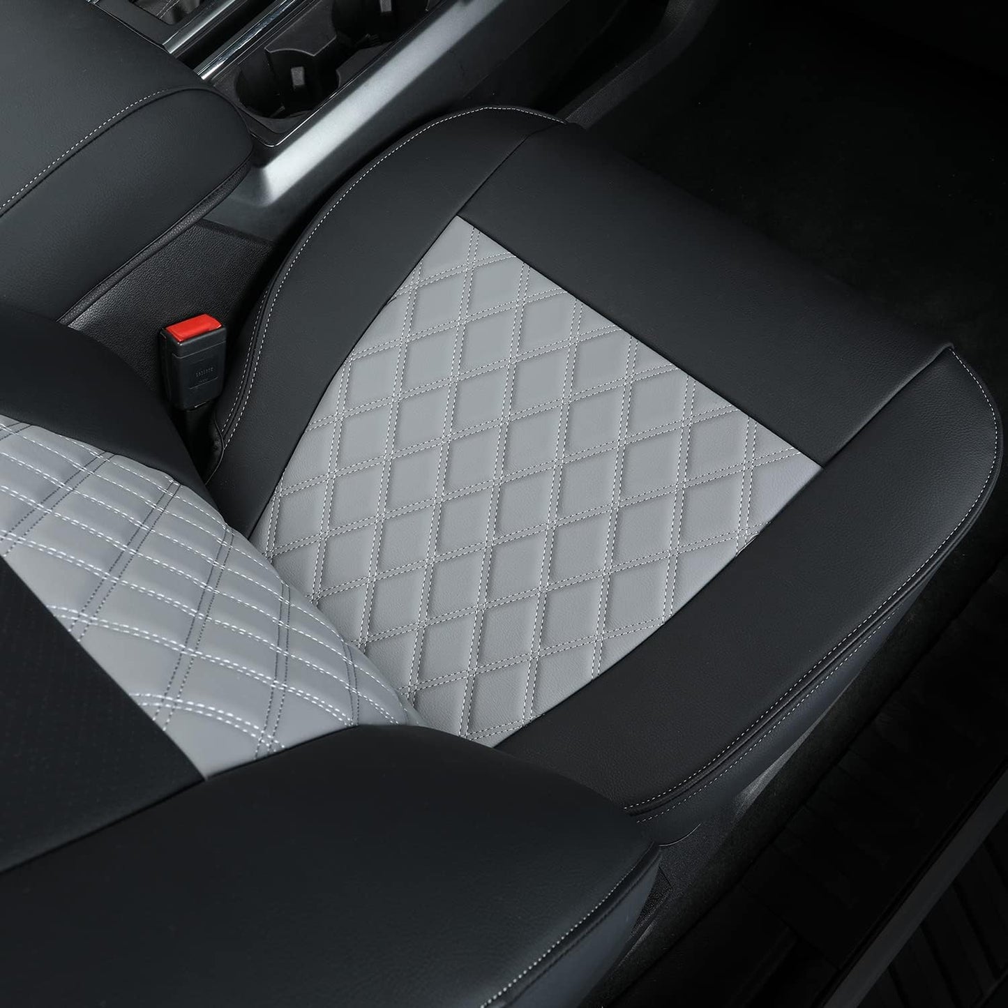 F150 SuperCrew 2015-2024 Custom Pickup Car Truck Seat Covers XLT, Waterproof Faux Leather, Full Coverage, Also Fit 2017-2023 F250/F350