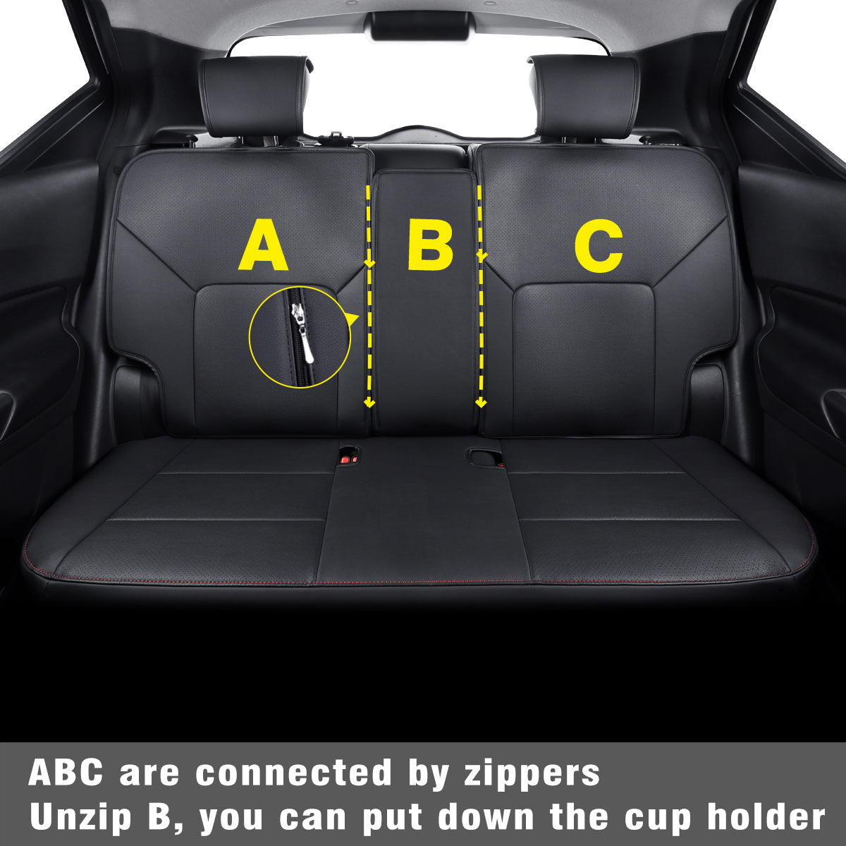Nissan Kicks Seat Covers Custom,Fit 2018-2024 Kicks Seat Covers SV,SR,S,Front Set,Full Set, Waterproof artificial leather seat cover
