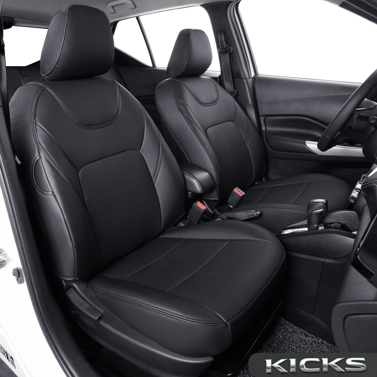Nissan Kicks Seat Covers Custom,Fit 2018-2024 Kicks Seat Covers SV,SR,S,Front Set,Full Set, Waterproof artificial leather seat cover