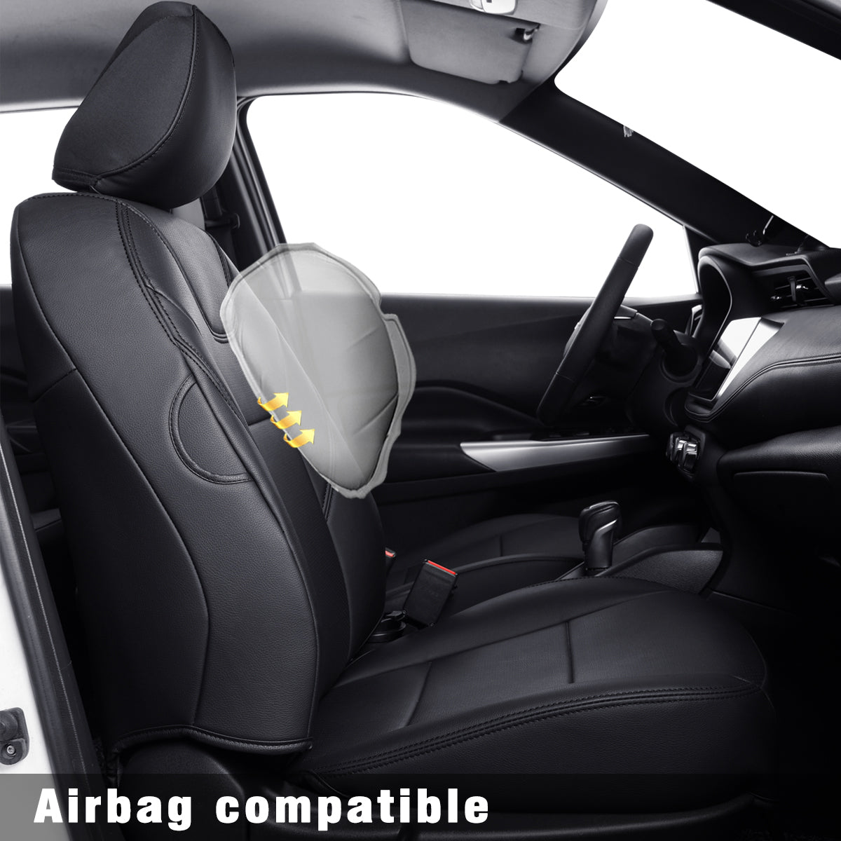 Nissan Kicks Seat Covers Custom,Fit 2018-2024 Kicks Seat Covers SV,SR,S,Front Set,Full Set, Waterproof artificial leather seat cover