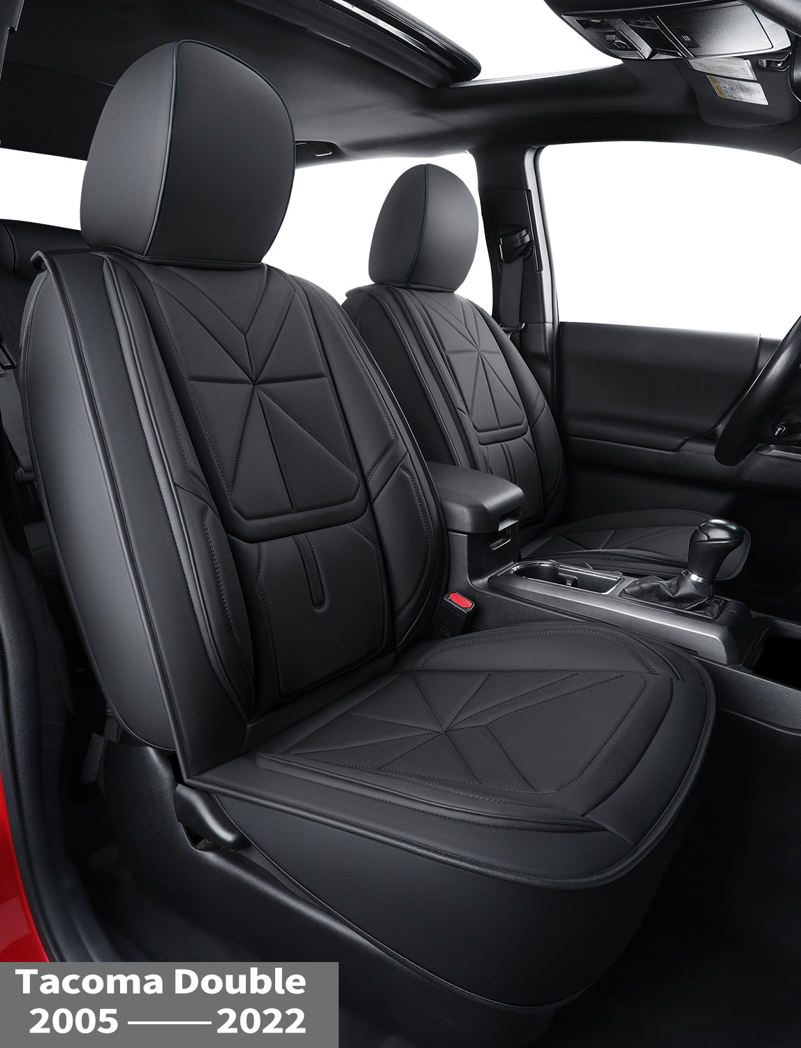 2005-2023 Tacoma Seat Covers Custom Double Cab,Waterproof leather seat cover, all seasons including trims like SR, SR5, Limited, TRD Off Road, TRD Pro, TRD Sport, etc. comfortable and breathable