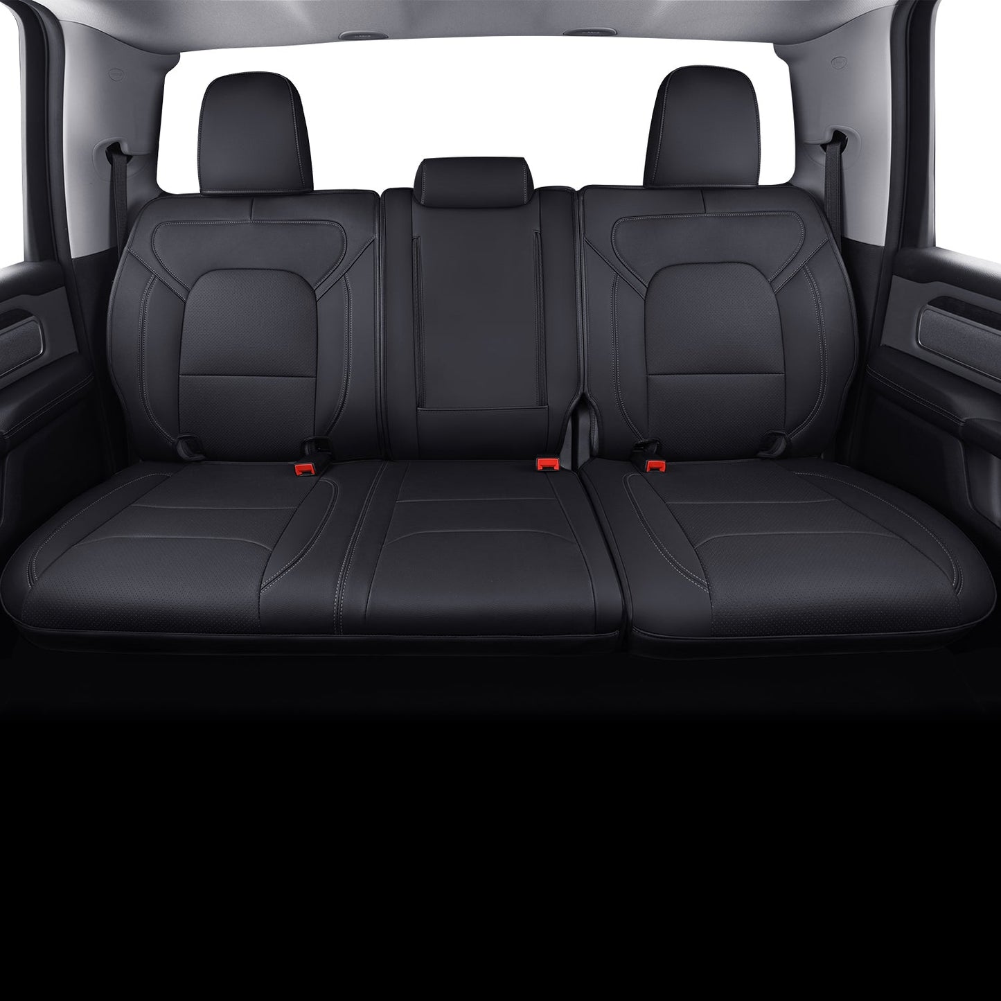 Ram 1500 2011-2019 2020 2021 2022 2023 2024 Crew Cab Waterproof Seat Covers FullSet, Custom Fit Ram Bighorn Laramie Limited Rebel Longhorn Pickup with 4/6 Split Rear Seat