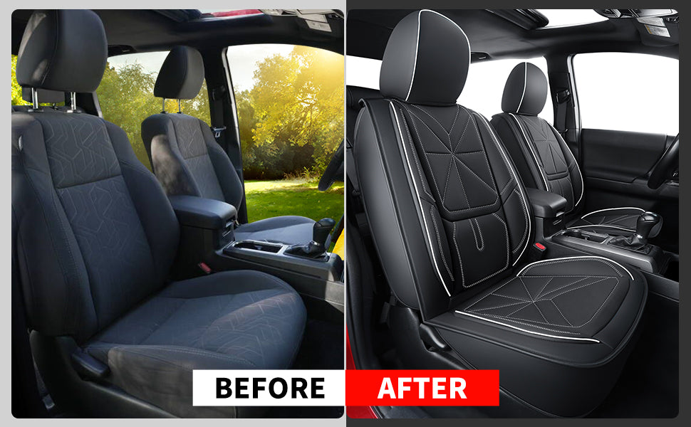 2005-2023 Tacoma Seat Covers Custom Double Cab,Waterproof leather seat cover, all seasons including trims like SR, SR5, Limited, TRD Off Road, TRD Pro, TRD Sport, etc. comfortable and breathable