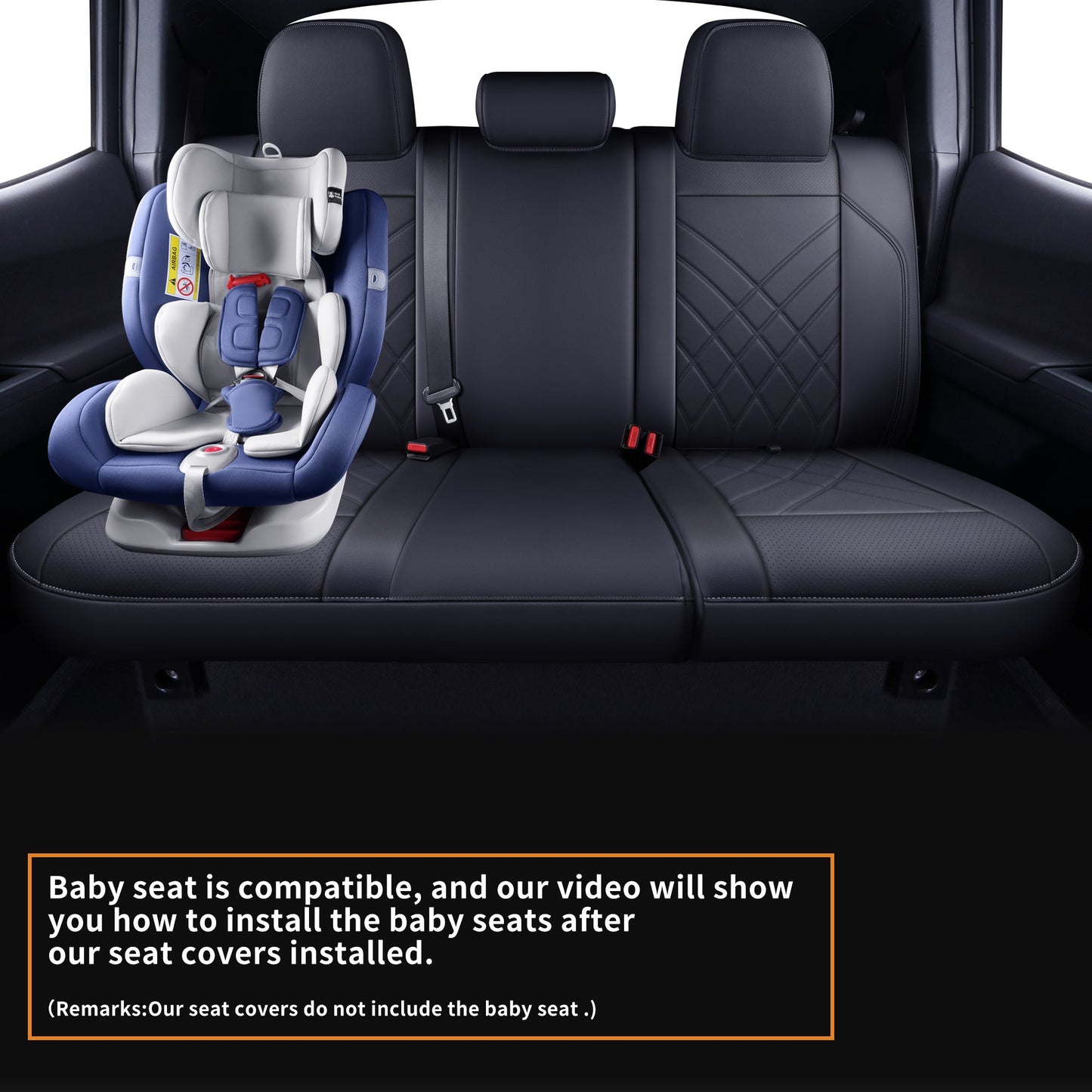 Tacoma Full Seat Covers, suitable for Tacoma 2016-2023 Seat covers for five persons double cab, artificial leather, four seasons available, breathable and comfortable