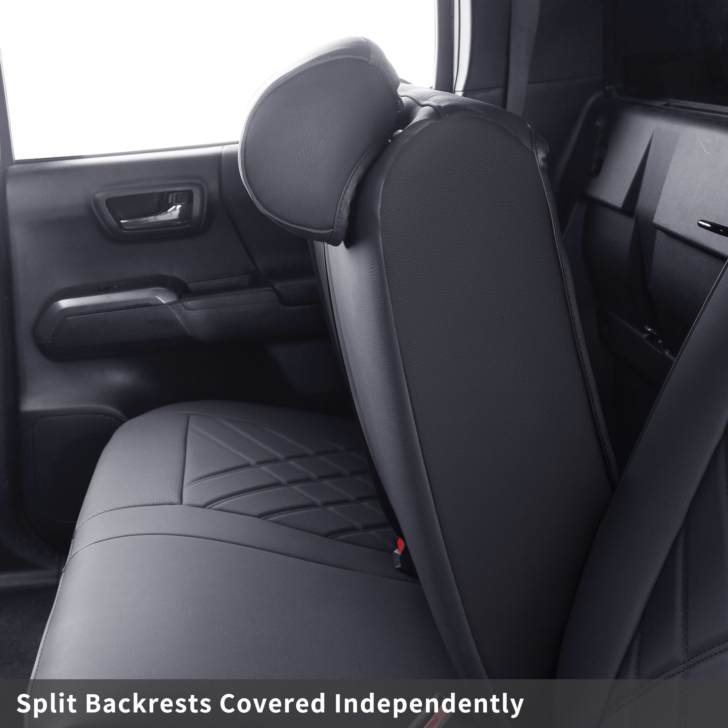 Tacoma Full Seat Covers, suitable for Tacoma 2016-2023 Seat covers for five persons double cab, artificial leather, four seasons available, breathable and comfortable