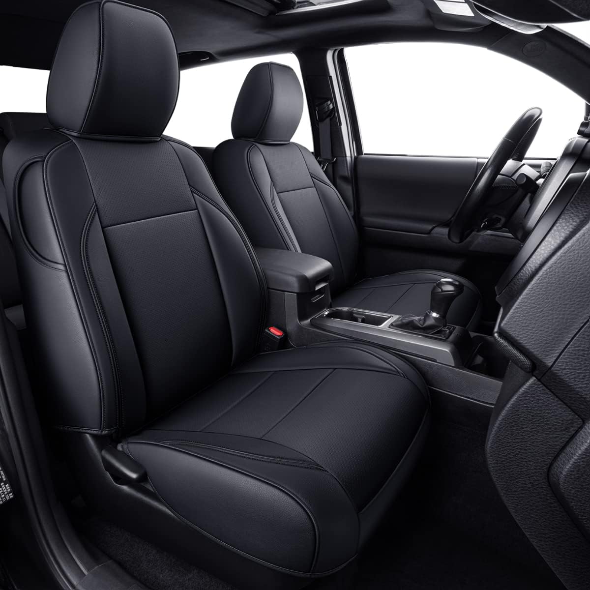 Tacoma Seat Covers Custom Fit 2016-2023 Tacoma Crew Cab with Faux Leather