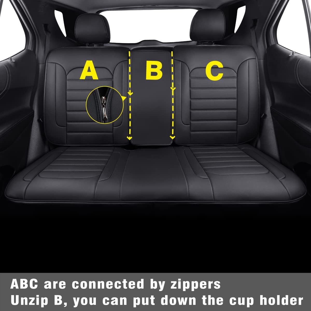 Custom Compatible with the Chevy Equinox Seat Covers 2018-2023 with Faux Leather