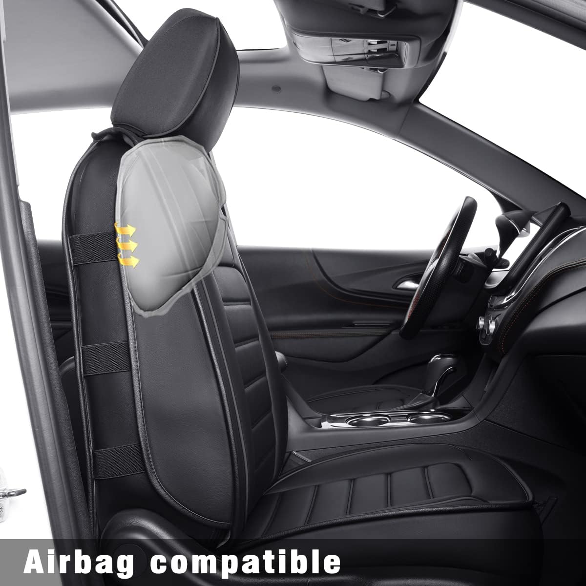 Custom Compatible with the Chevy Equinox Seat Covers 2018-2023 with Faux Leather