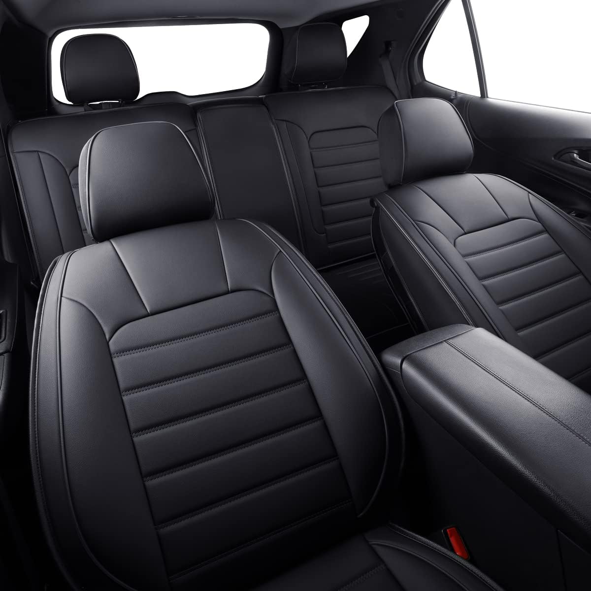 Custom Compatible with the Chevy Equinox Seat Covers 2018-2023 with Faux Leather