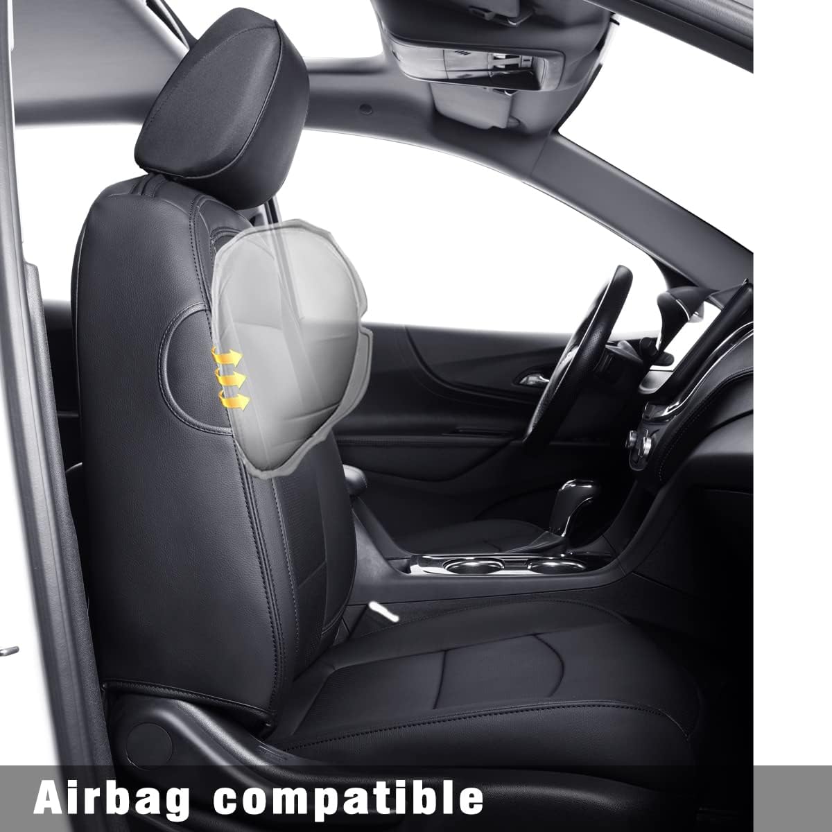 Custom Compatible with the Chevy Equinox Seat Covers 2018-2023 with Faux Leather