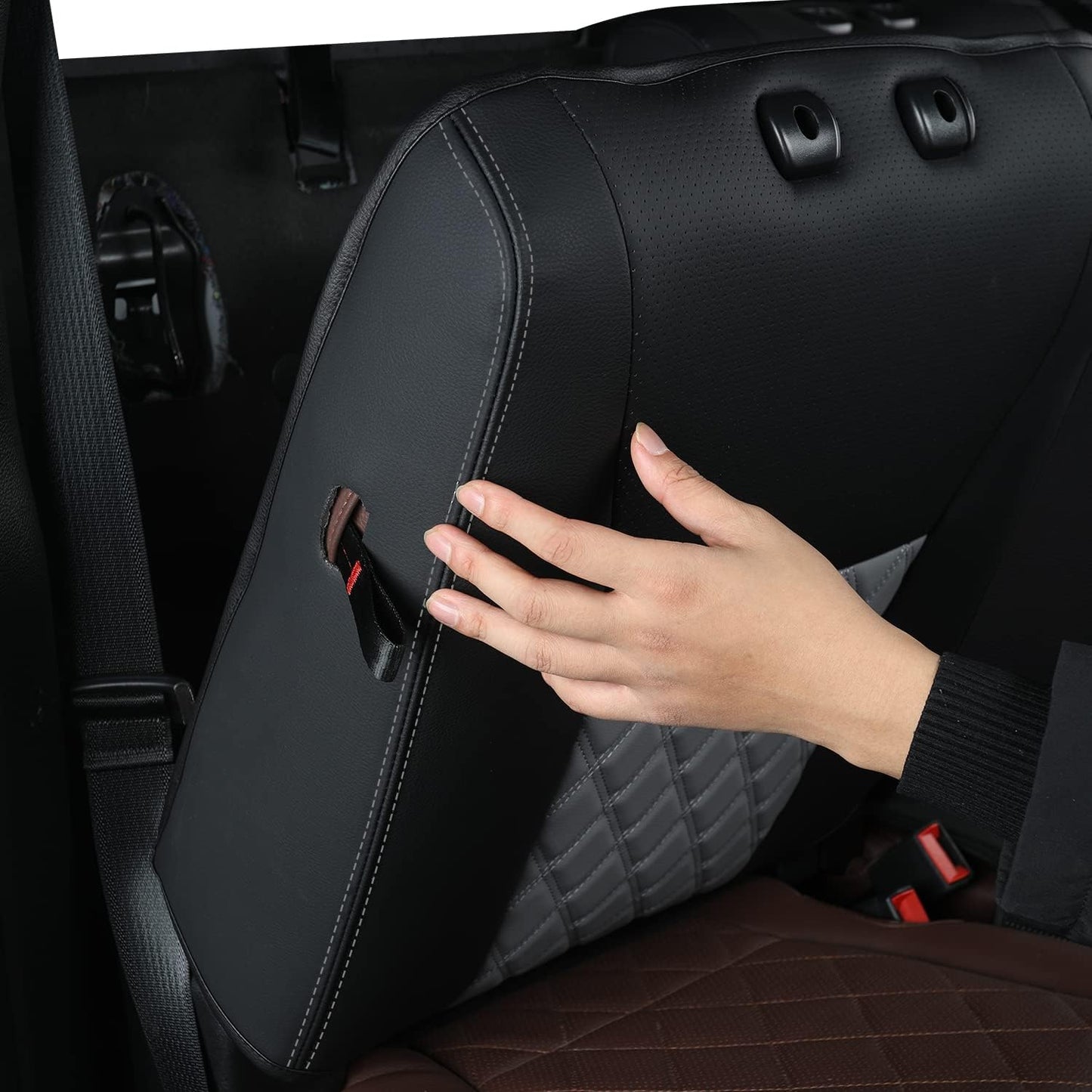 F150 SuperCrew 2015-2024 Custom Pickup Car Truck Seat Covers XLT, Waterproof Faux Leather, Full Coverage, Also Fit 2017-2023 F250/F350