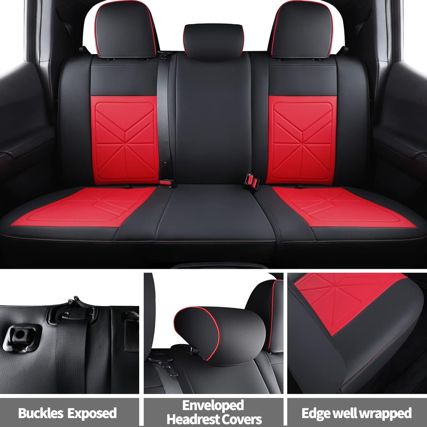 2005-2023 Tacoma Seat Covers Custom Double Cab,Waterproof leather seat cover, all seasons including trims like SR, SR5, Limited, TRD Off Road, TRD Pro, TRD Sport, etc. comfortable and breathable
