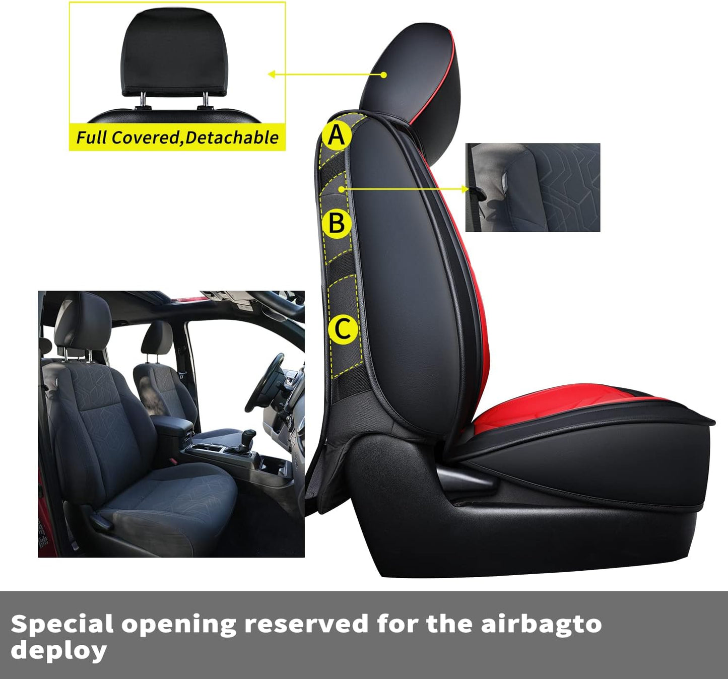2005-2023 Tacoma Seat Covers Custom Double Cab,Waterproof leather seat cover, all seasons including trims like SR, SR5, Limited, TRD Off Road, TRD Pro, TRD Sport, etc. comfortable and breathable