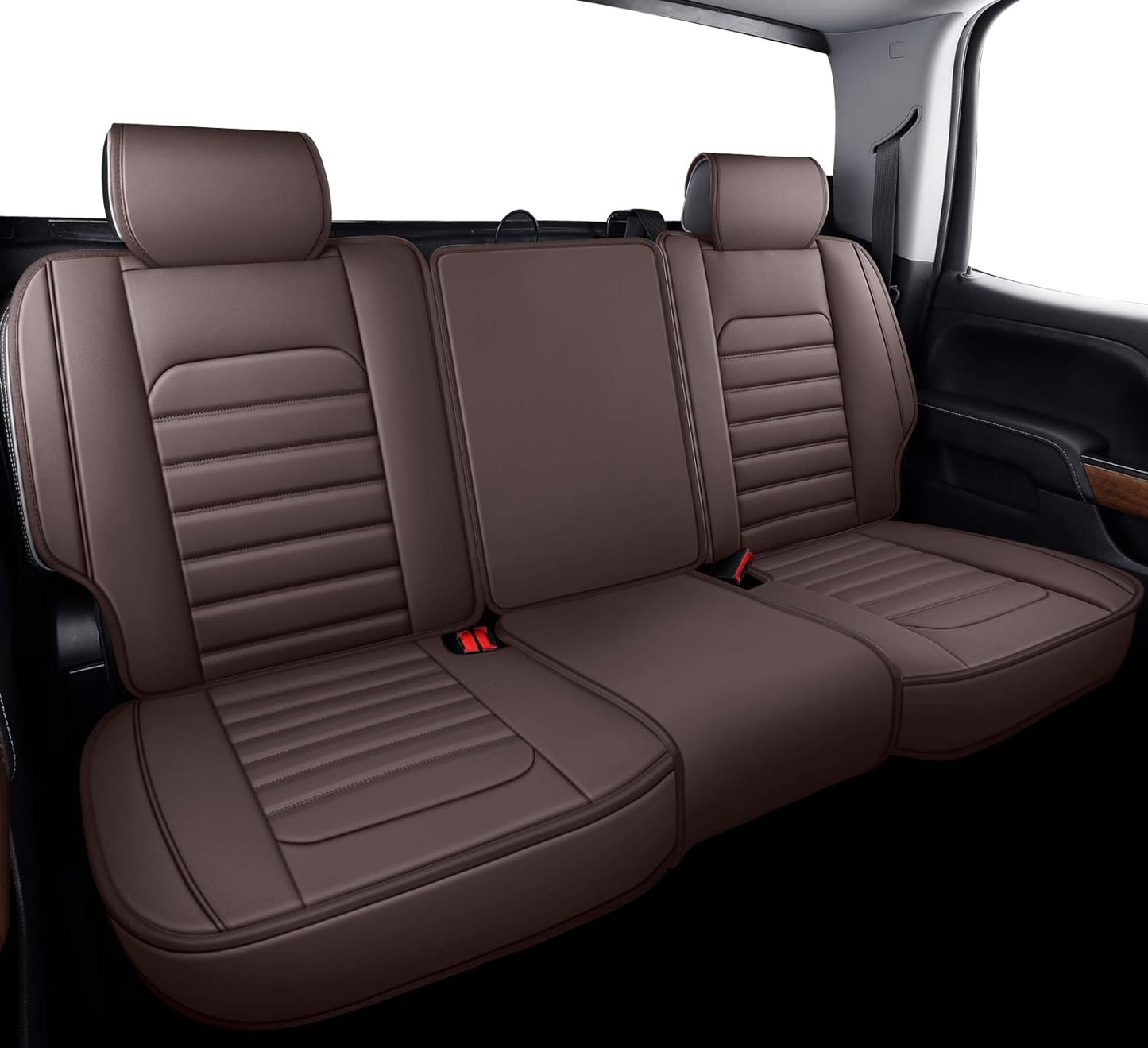 Chevy Chevrolet Silverado GMC Sierra Car Seat Covers Fit 2007-2023 2024 1500/2500/3500HD Truck Waterproof Leather Crew Double Extended Cab Cushion Covers