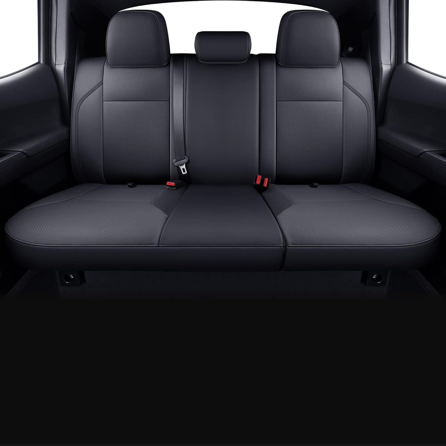 Tacoma Seat Covers Custom Fit 2016-2023 Tacoma Crew Cab with Faux Leather