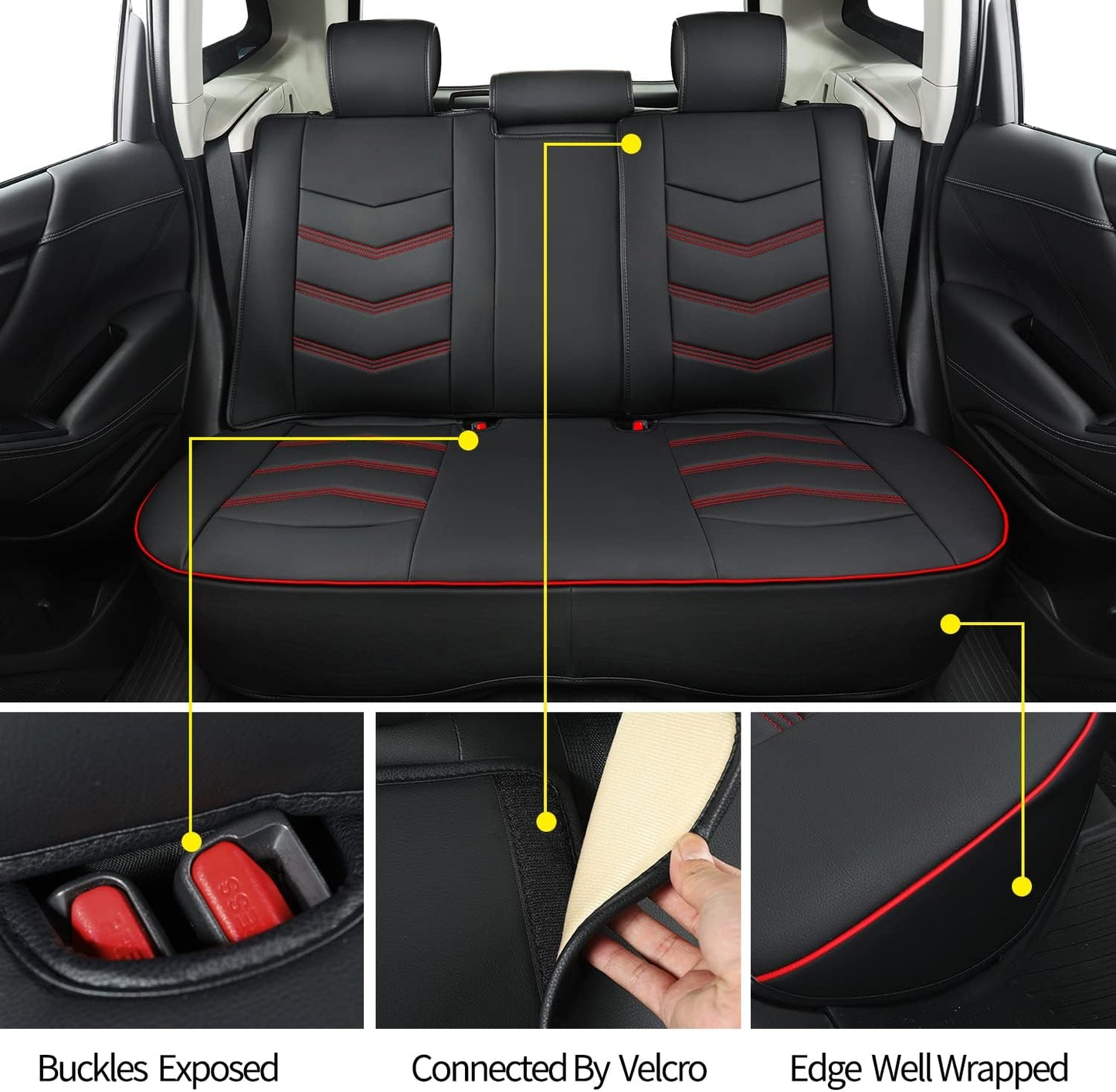 Subaru Seat Forester/Outback Covers Full Set, fit for 2014-2024 Subaru Forester Outback Sport Limited Touring Platinum with Water Proof Faux Leather Versatile, comfortable leather for all seasons