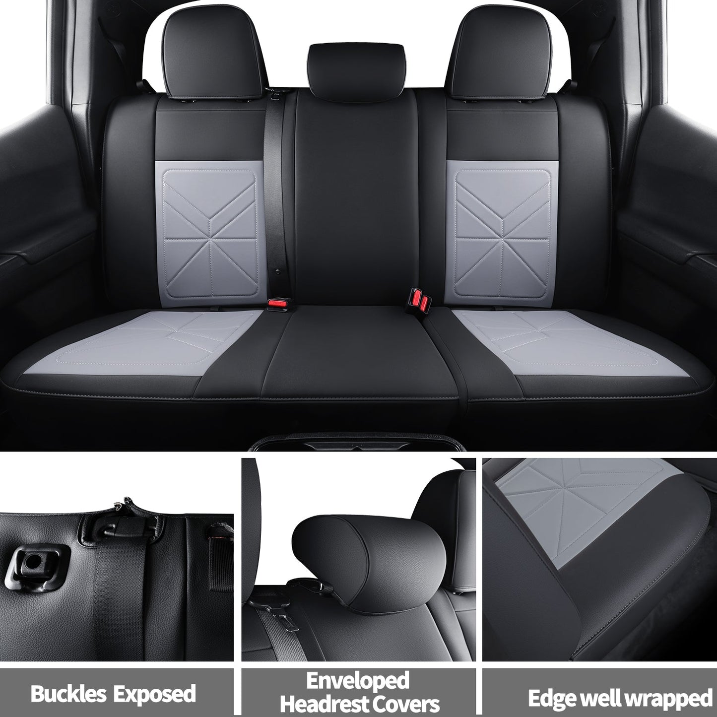 2005-2023 Tacoma Seat Covers Custom Double Cab,Waterproof leather seat cover, all seasons including trims like SR, SR5, Limited, TRD Off Road, TRD Pro, TRD Sport, etc. comfortable and breathable