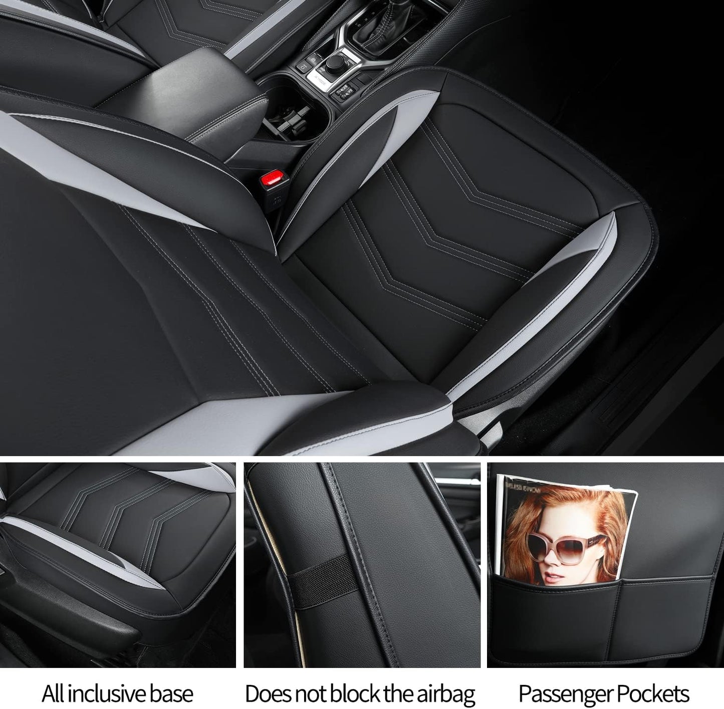 Subaru Seat Forester/Outback Covers Full Set, fit for 2014-2024 Subaru Forester Outback Sport Limited Touring Platinum with Water Proof Faux Leather Versatile, comfortable leather for all seasons