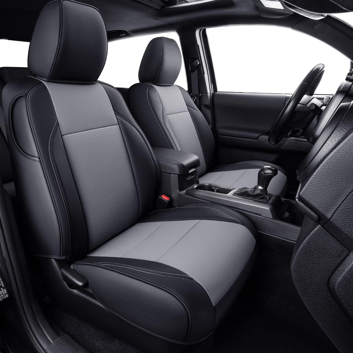 Tacoma Seat Covers Custom Fit 2016-2023 Tacoma Crew Cab with Faux Leather