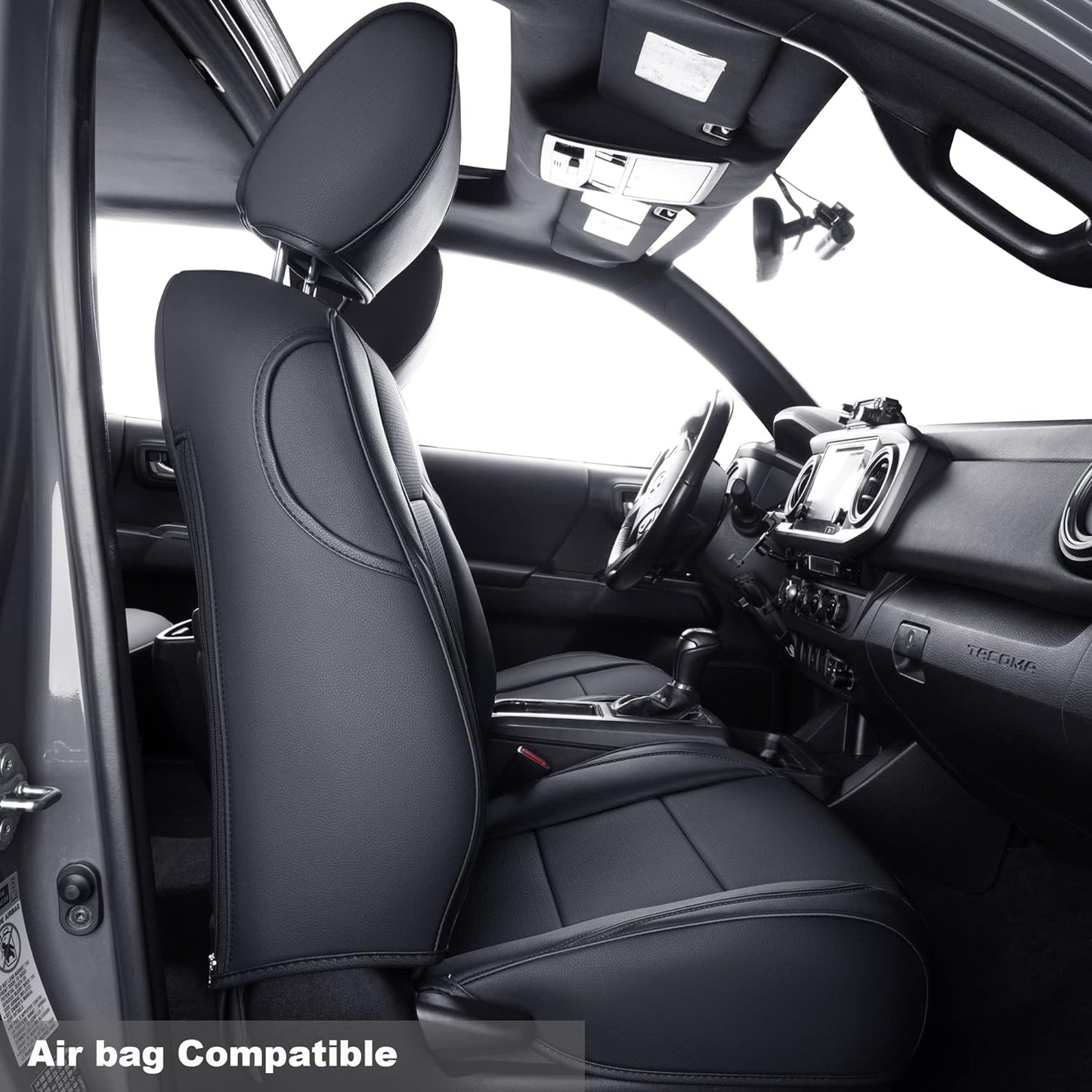 Tacoma Seat Covers Custom Fit 2016-2023 Tacoma Crew Cab with Faux Leather