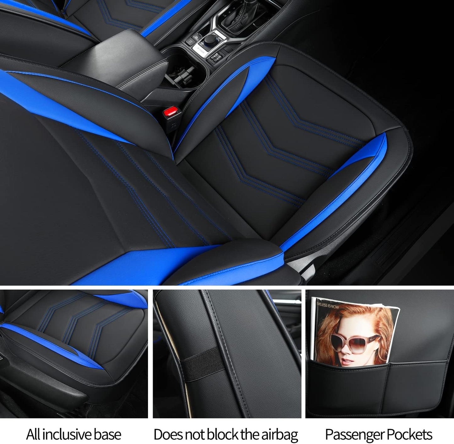 Subaru Seat Forester/Outback Covers Full Set, fit for 2014-2024 Subaru Forester Outback Sport Limited Touring Platinum with Water Proof Faux Leather Versatile, comfortable leather for all seasons