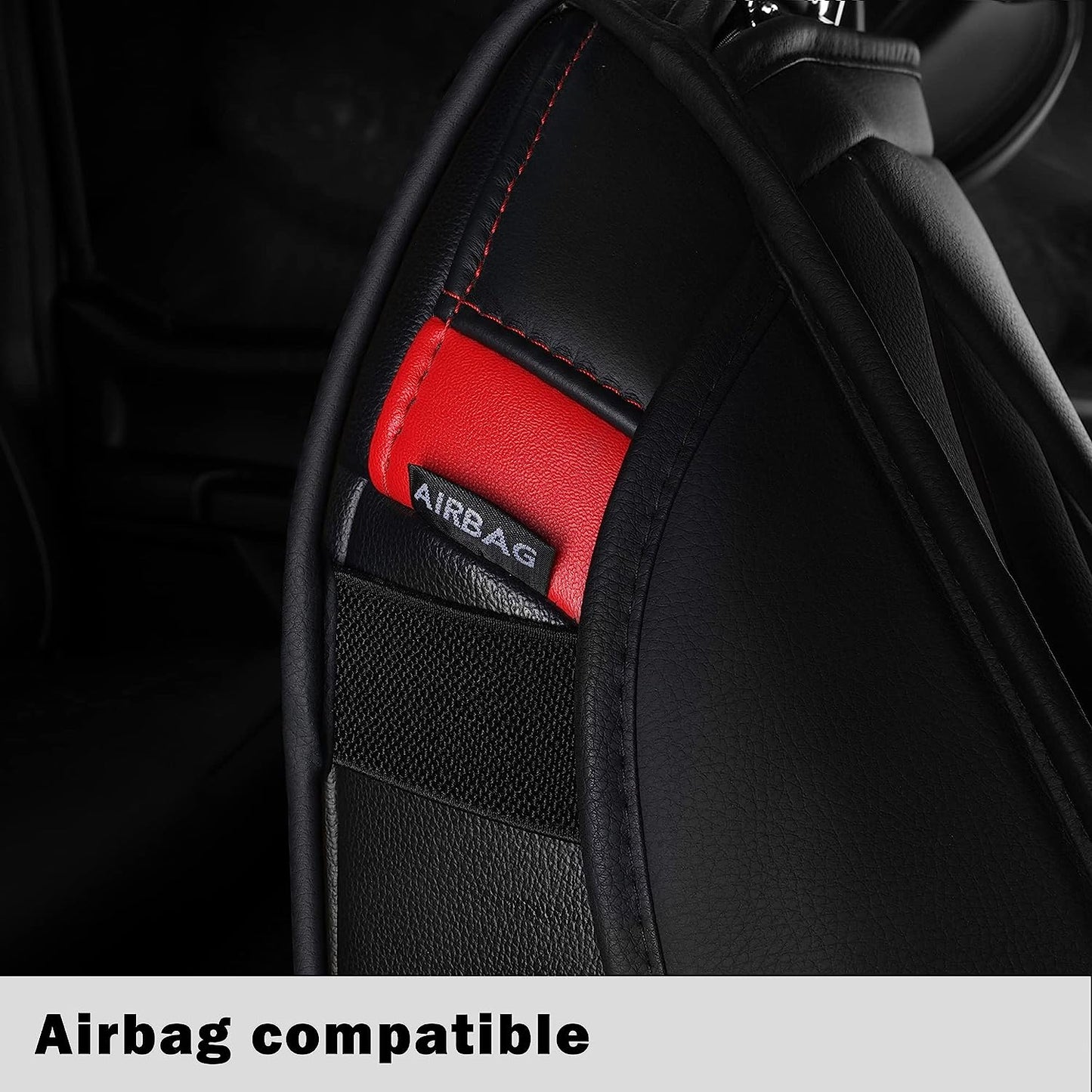 Seat Covers fit for Ford F150 Crew Cab from 2015 to 2024 and fit for F250 F350 F450 Crew Cab from 2017 to 2024 with Faux Leather