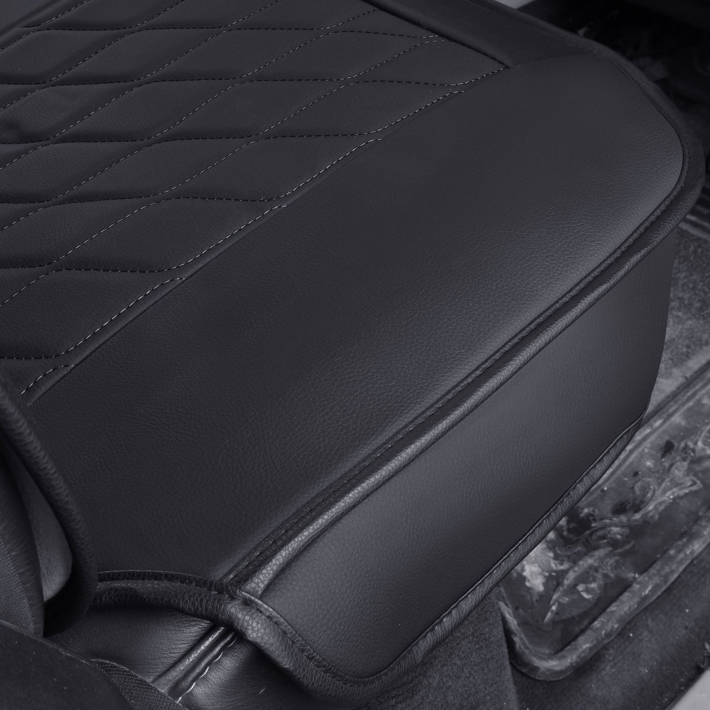 Ram 1500 Seat Covers Front and Back, Also Fit for Minority of The 2006-2020 Ram 2500 3500 Crew Cab& Quad Cab Pickup, with Faux Leather