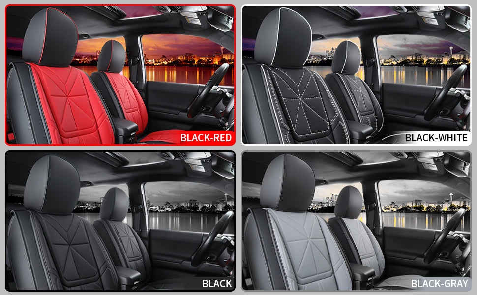 2005-2023 Tacoma Seat Covers Custom Double Cab,Waterproof leather seat cover, all seasons including trims like SR, SR5, Limited, TRD Off Road, TRD Pro, TRD Sport, etc. comfortable and breathable