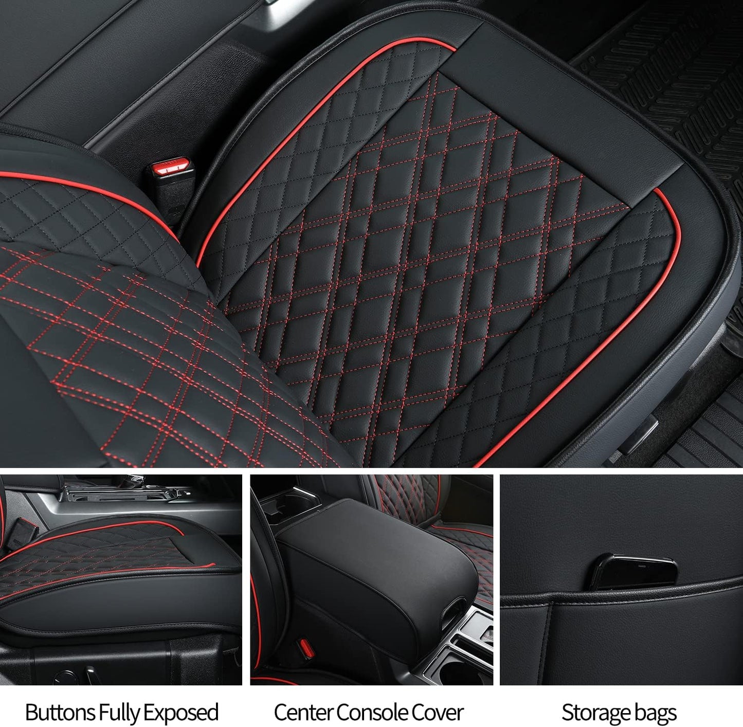 Ford F150 seat covers Fit 2009-2024 F150 SuperCrew and 2017-2024 F250 F350 Crew Cab  With armrest box cushion, all seasons, waterproof leather cushions