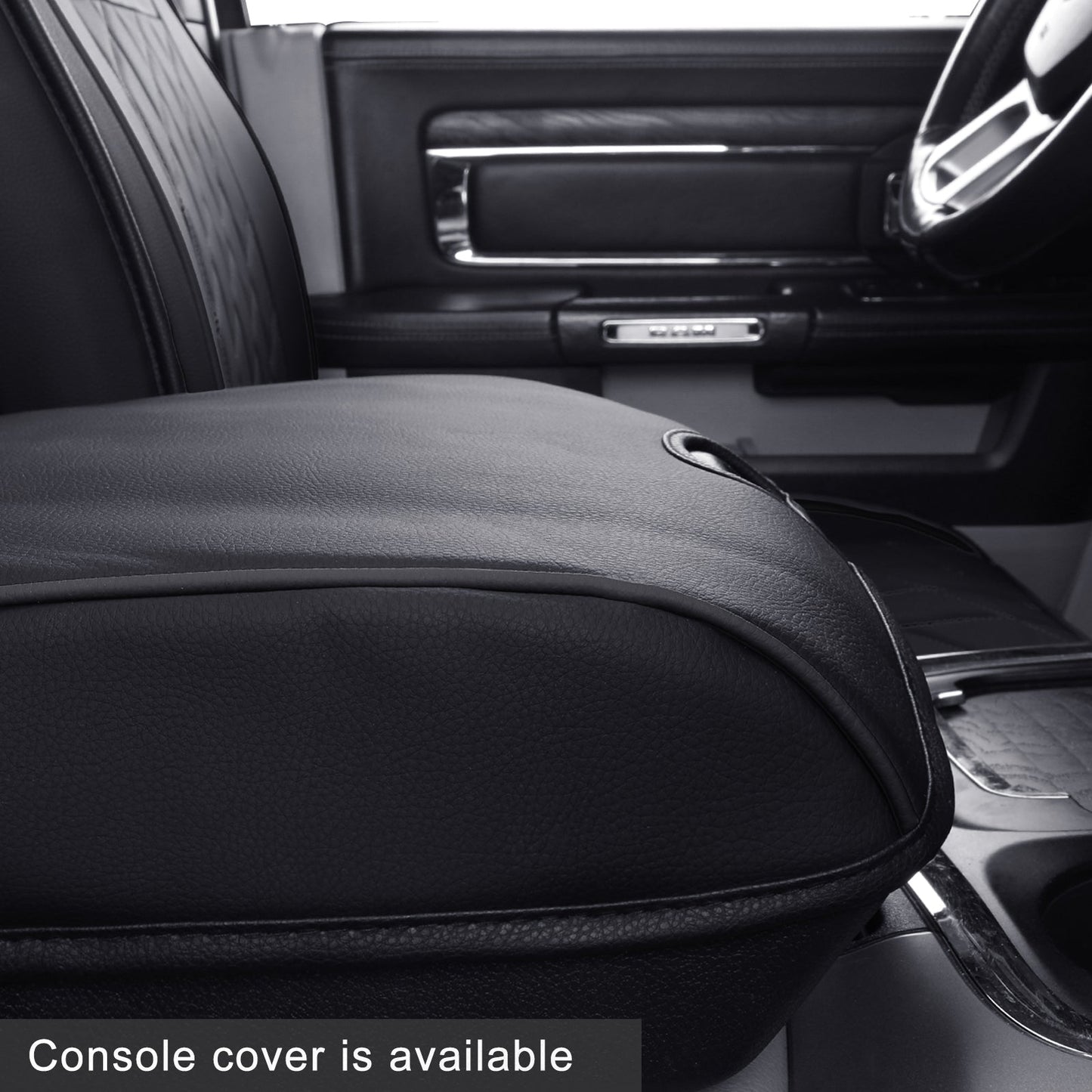 Ram 1500 Seat Covers Front and Back, Also Fit for Minority of The 2006-2020 Ram 2500 3500 Crew Cab& Quad Cab Pickup, with Faux Leather