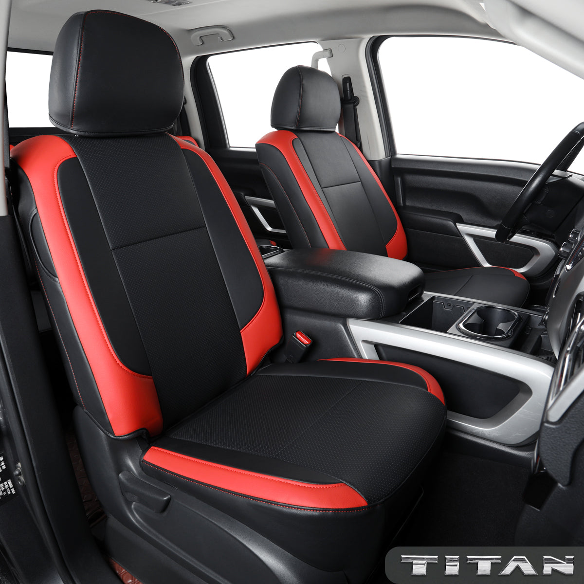 2018-2023 Titan Seat Covers Waterproof leather Fit Nissan SV PRO-4X Platinum Reserve S SL Crew Caba and Extended Cab&Regular Cab truck seat cover