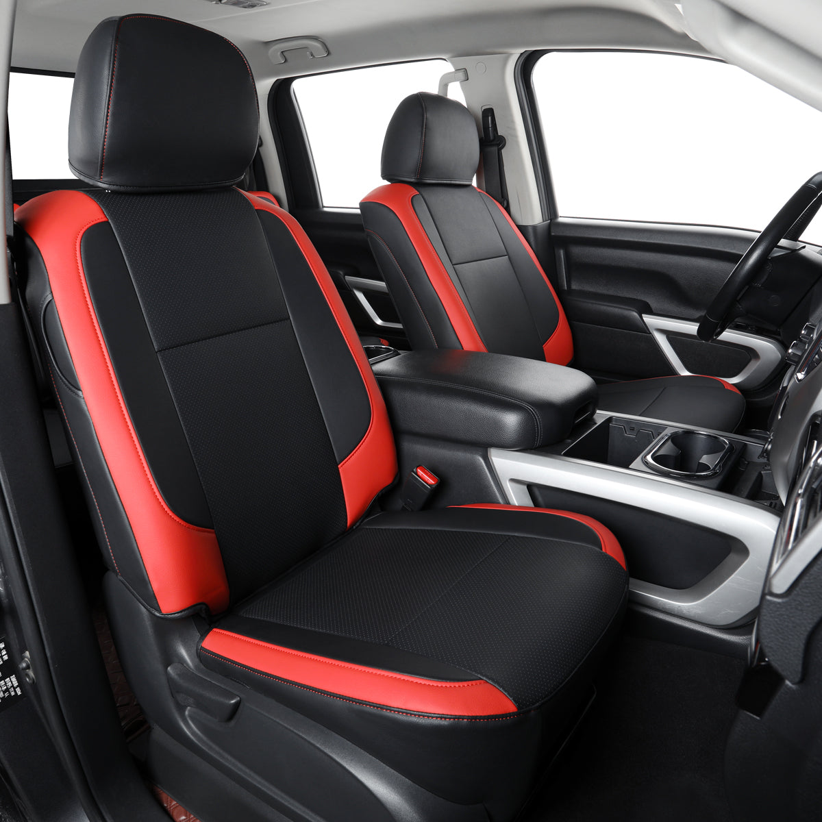 2018-2023 Titan Seat Covers Waterproof leather Fit Nissan SV PRO-4X Platinum Reserve S SL Crew Caba and Extended Cab&Regular Cab truck seat cover