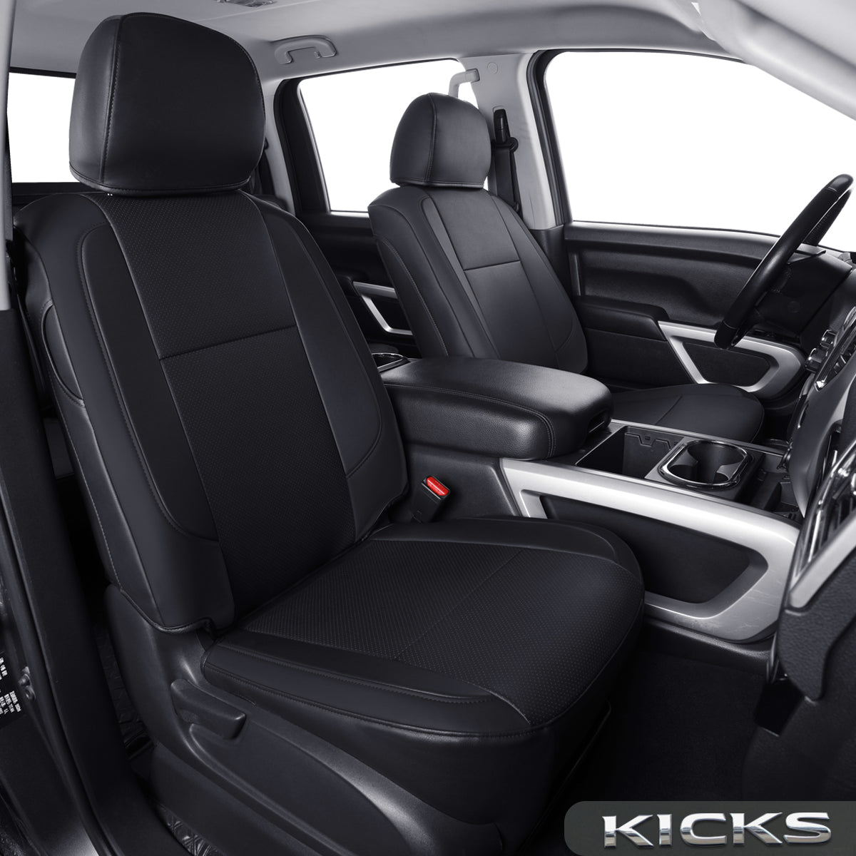 2018-2023 Titan Seat Covers Waterproof leather Fit Nissan SV PRO-4X Platinum Reserve S SL Crew Caba and Extended Cab&Regular Cab truck seat cover