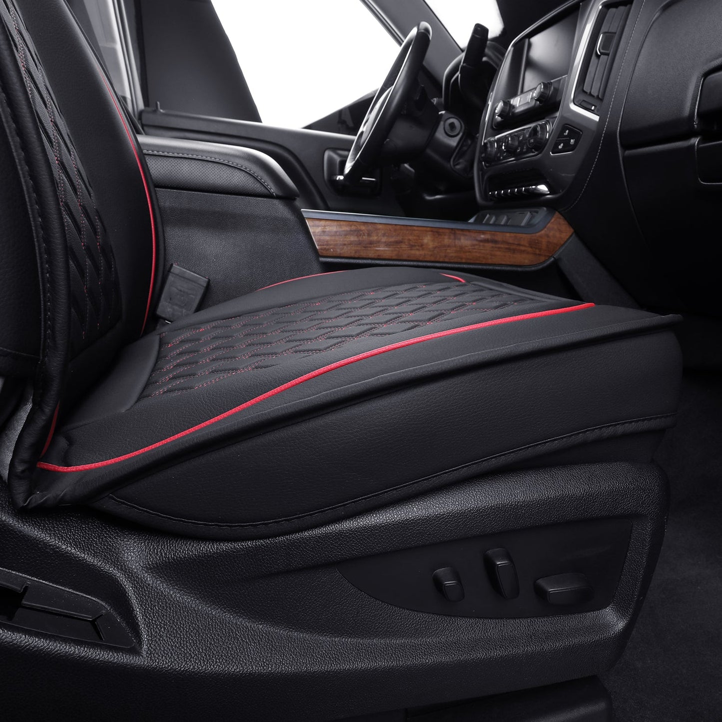 Chevy Silverado GMC Sierra Truck Seat Covers Trail Boss Z71 Pickup 2007-2024 1500 2500HD 3500HD Crew Double Extended Cab Waterproof Leather