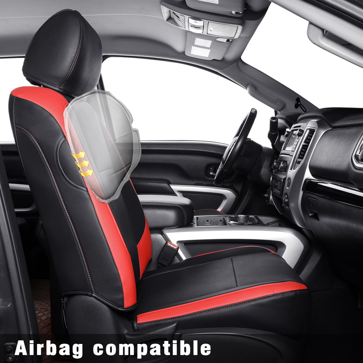 2018-2023 Titan Seat Covers Waterproof leather Fit Nissan SV PRO-4X Platinum Reserve S SL Crew Caba and Extended Cab&Regular Cab truck seat cover