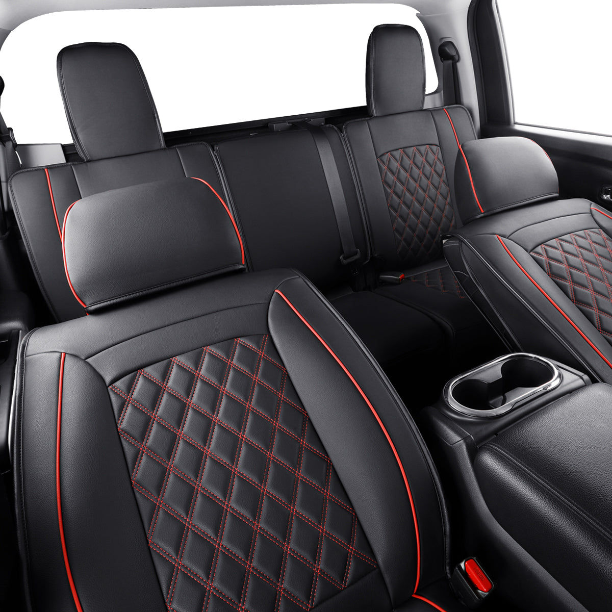 2018-2024 Titan Seat Covers leather Fit Nissan .SV. PRO-4X. Platinum Reserve .S. SL. Crew Caba and Extended Cab&Regular Cab truck Waterproof seat cover