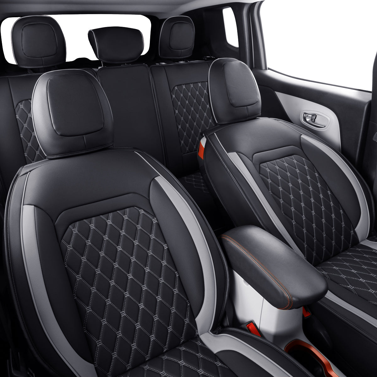 Jeep Cherokee Seat Covers fit for 2014-2023 Jeep Cherokee with Faux Leather All seasons are good Resist claw marks seat covers