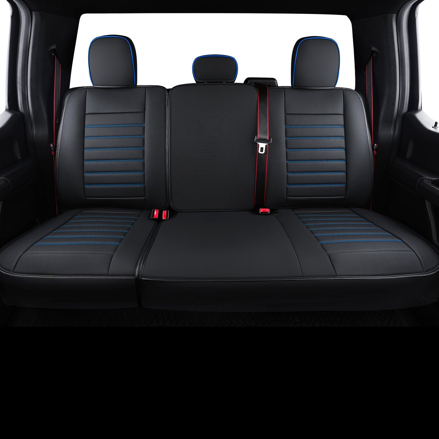 F150 Seat Covers Full Set with Waterproof Leather, Automotive Vehicle Cushion Cover for Cars SUV Pick-up Truck Fit for 2009 to 2024 Ford F150 Carhartt and 2017 to 2023 F250 F350 F450
