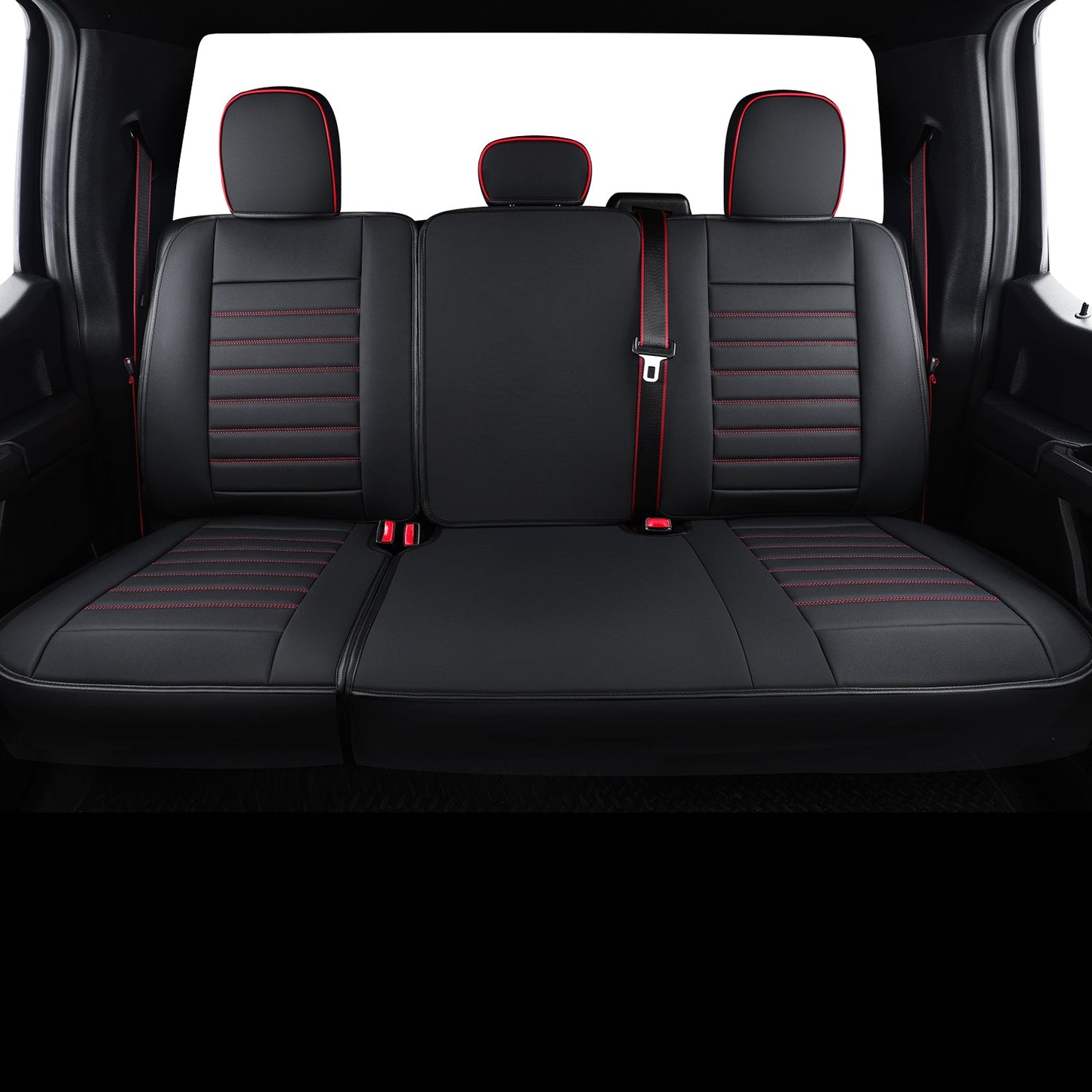 F150 Seat Covers Full Set with Waterproof Leather, Automotive Vehicle Cushion Cover for Cars SUV Pick-up Truck Fit for 2009 to 2024 Ford F150 Carhartt and 2017 to 2023 F250 F350 F450