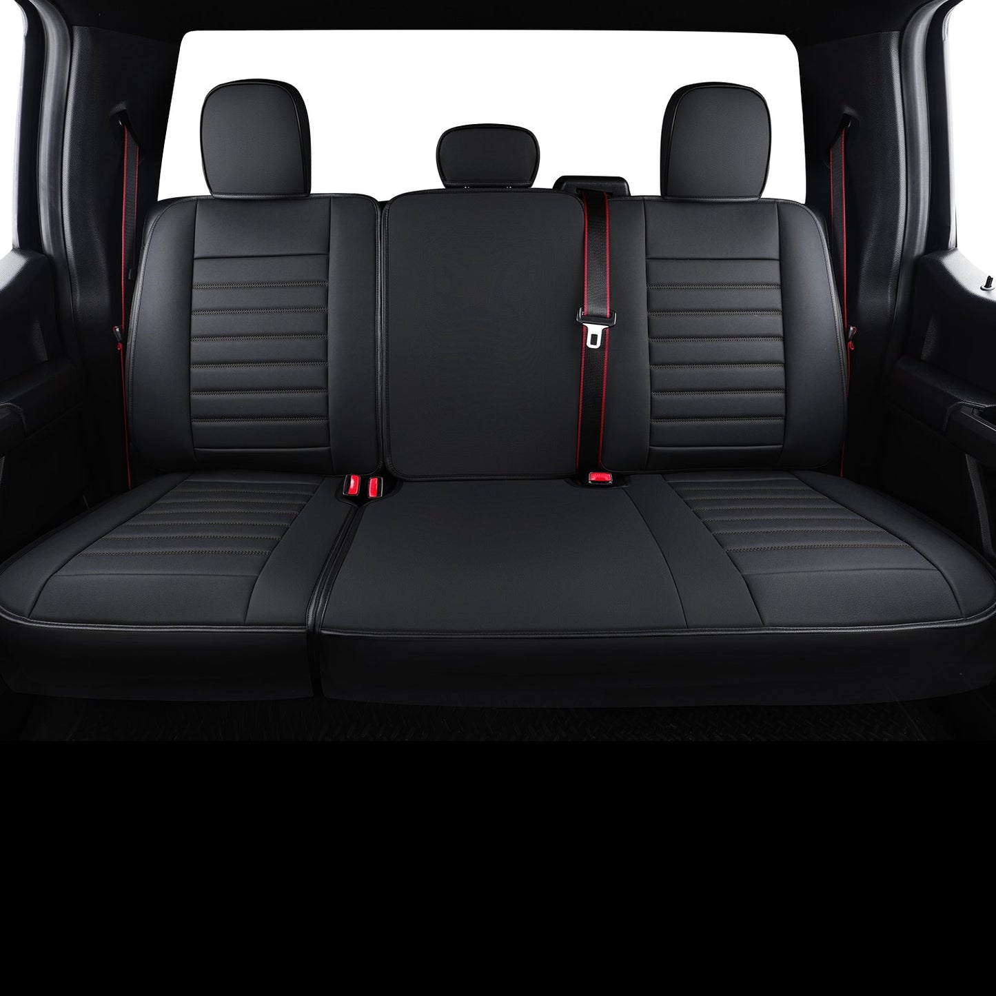 F150 Seat Covers Full Set with Waterproof Leather, Automotive Vehicle Cushion Cover for Cars SUV Pick-up Truck Fit for 2009 to 2024 Ford F150 Carhartt and 2017 to 2023 F250 F350 F450