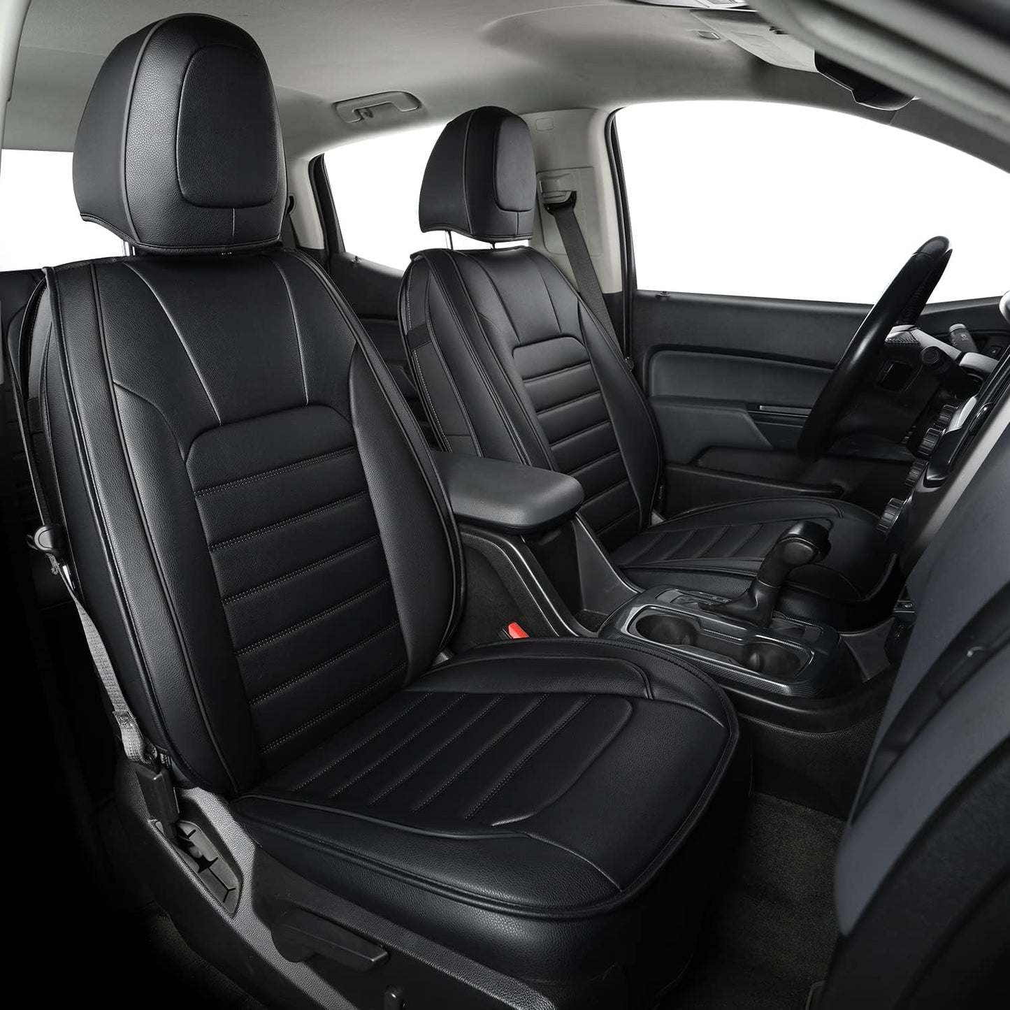 Colorado Seat Covers suitable for Chevrolet 2015-2022 Colorado cab Z71 LT ZR2 work truck and 2015-2024 GMC Canyon fully enclosed seat cover with waterproof faux leather