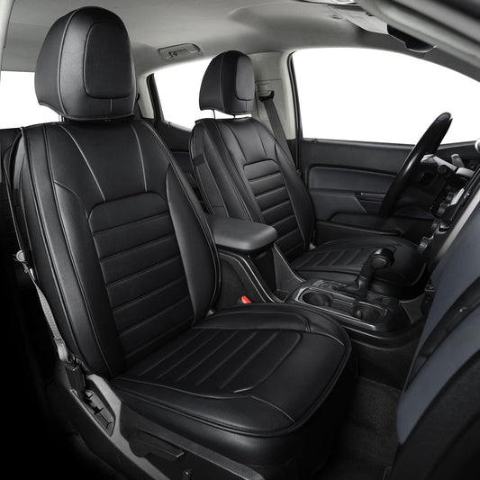 Colorado Seat Covers suitable for Chevrolet 2015-2022 Colorado cab Z71 LT ZR2 work truck and 2015-2024 GMC Canyon fully enclosed seat cover with waterproof faux leather