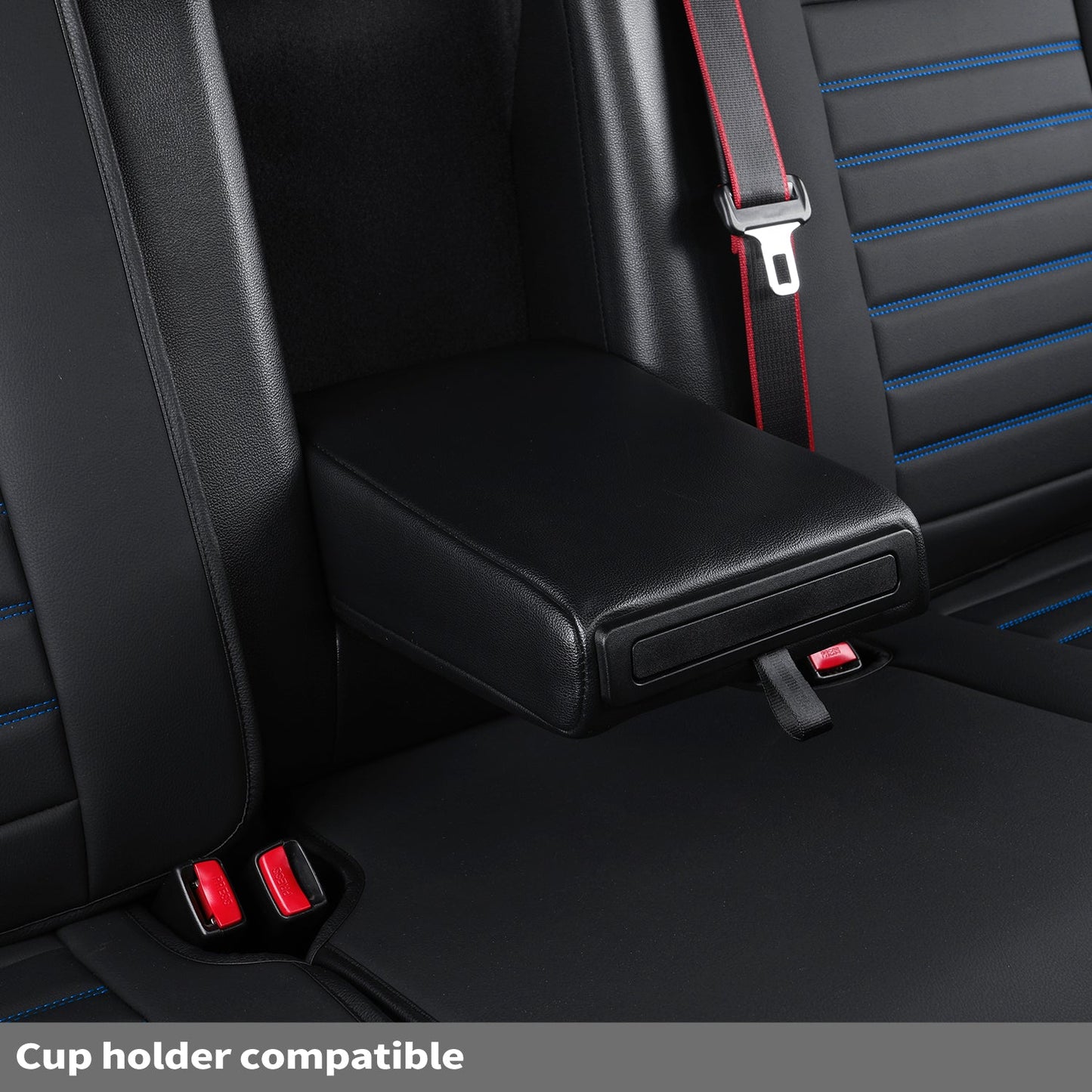 F150 Seat Covers Full Set with Waterproof Leather, Automotive Vehicle Cushion Cover for Cars SUV Pick-up Truck Fit for 2009 to 2024 Ford F150 Carhartt and 2017 to 2023 F250 F350 F450