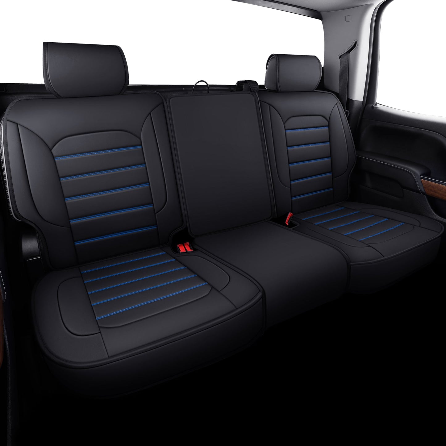 Silverado Seat Covers Fit for 2007-2024 Chevy Silverado Sierra 1500/2500 HD / 3500 HD Crew,Double,Extended Cab with Water Proof Faux Leather
