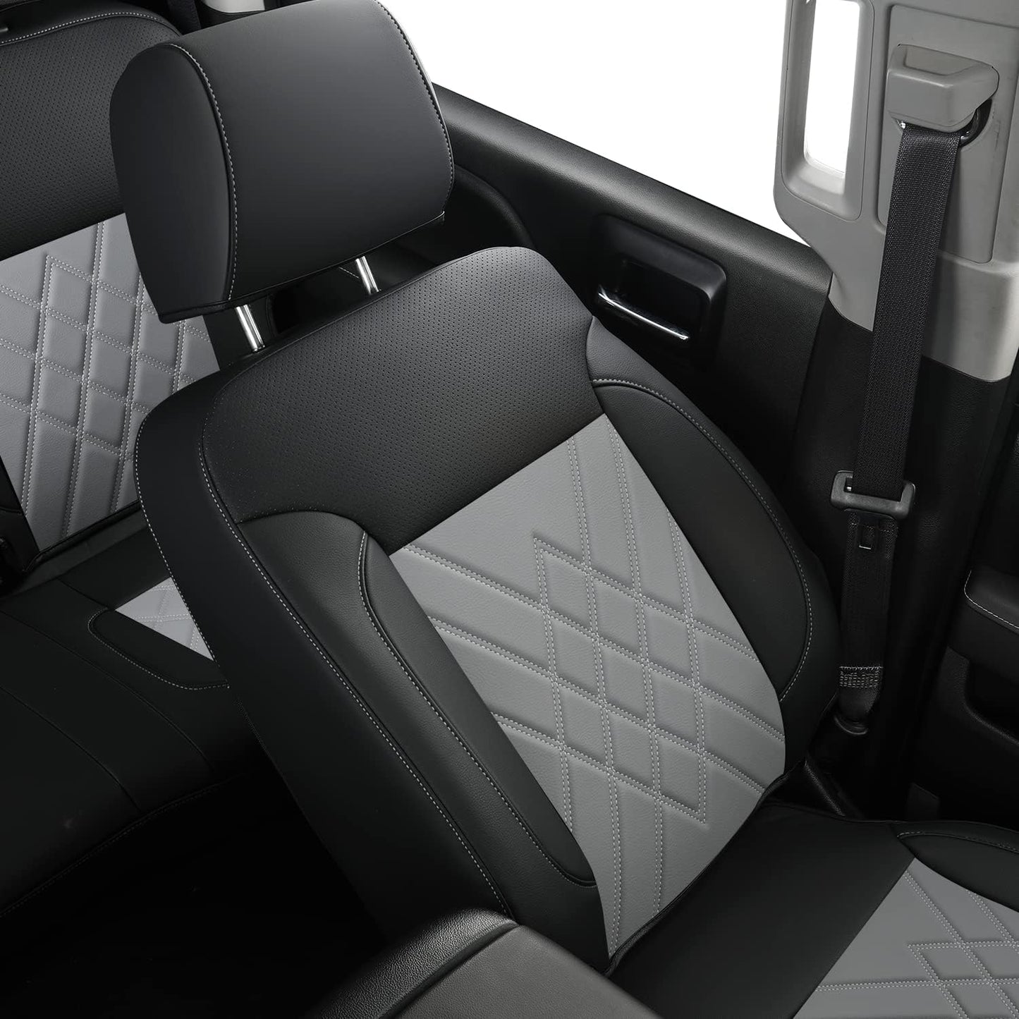 Chevy Sliverado Leather truck Seat  Covers 2014-2018 For1500&2500&3500HD Custom-made all-enveloped, all-season, waterproof leather