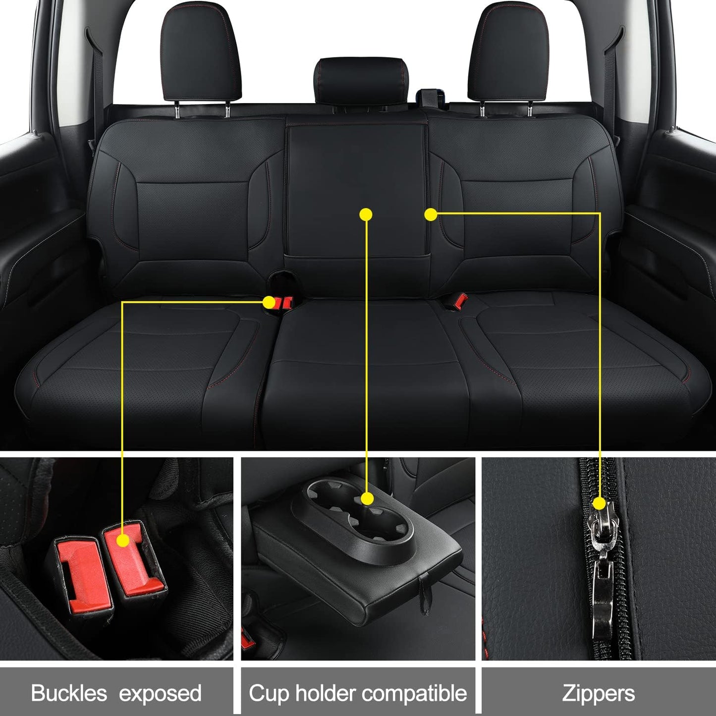 Custom Silverado Seat Covers 2007-2024 Chevrolet Silverado Sierra 1500/2500HD/3500HD crew, all-covered seat covers，dual, extended cab, waterproof leather, , all seasons