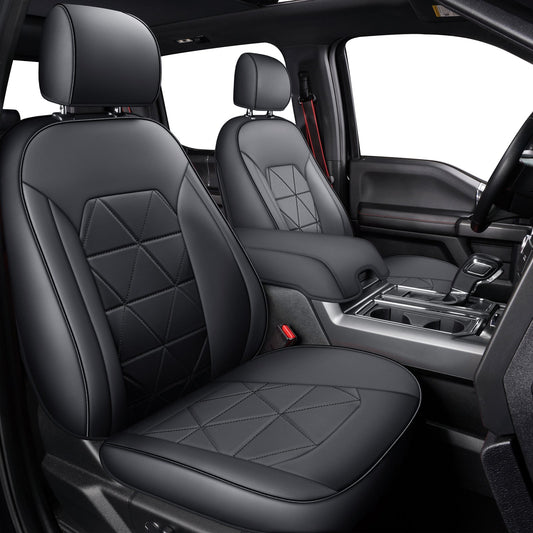 F150 Seat Covers For 2015-2024 F150 CrewCab&2017-2020 F250,F350,F450 CrewCab Waterproof Faux leather