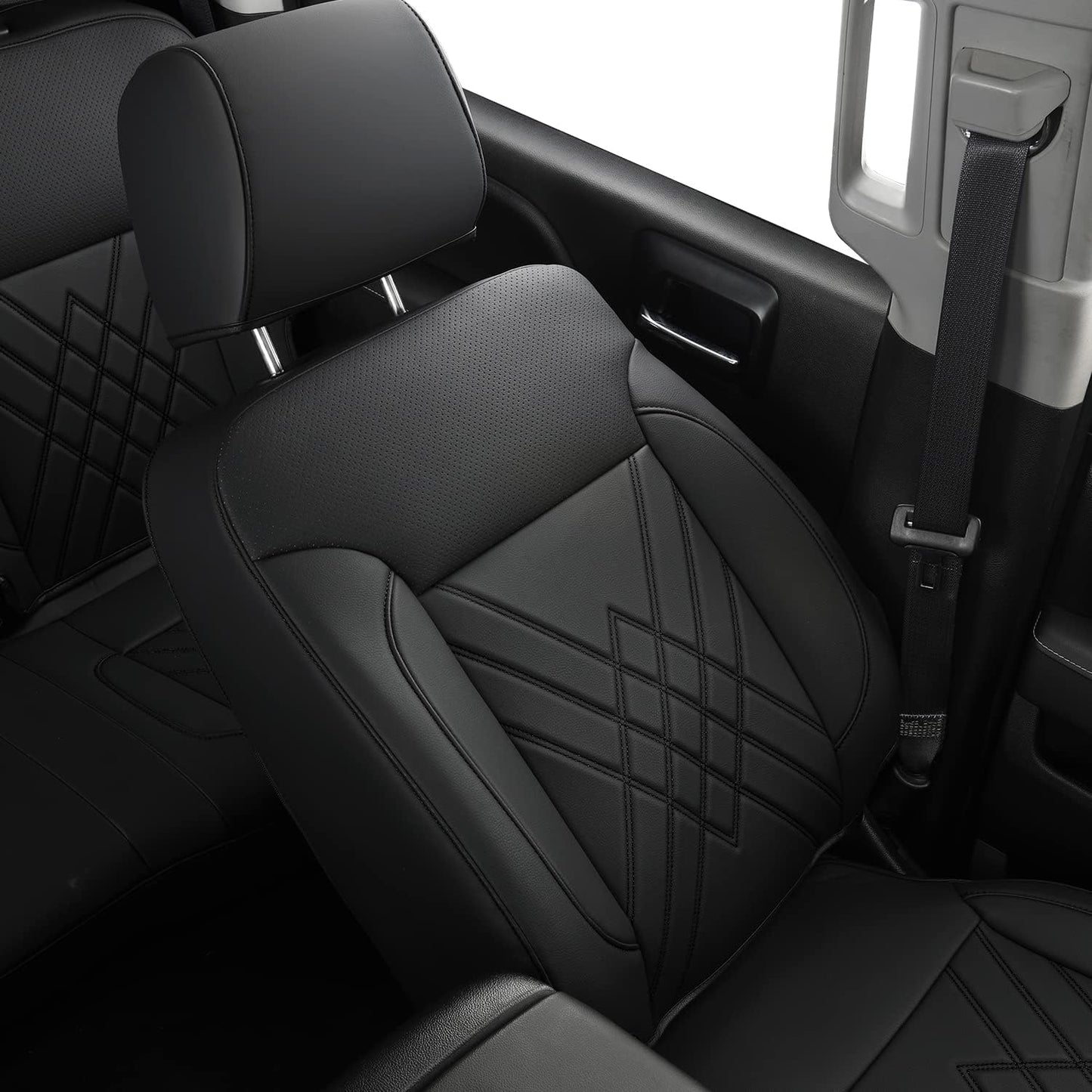 Chevy Sliverado Leather truck Seat  Covers 2014-2018 For1500&2500&3500HD Custom-made all-enveloped, all-season, waterproof leather