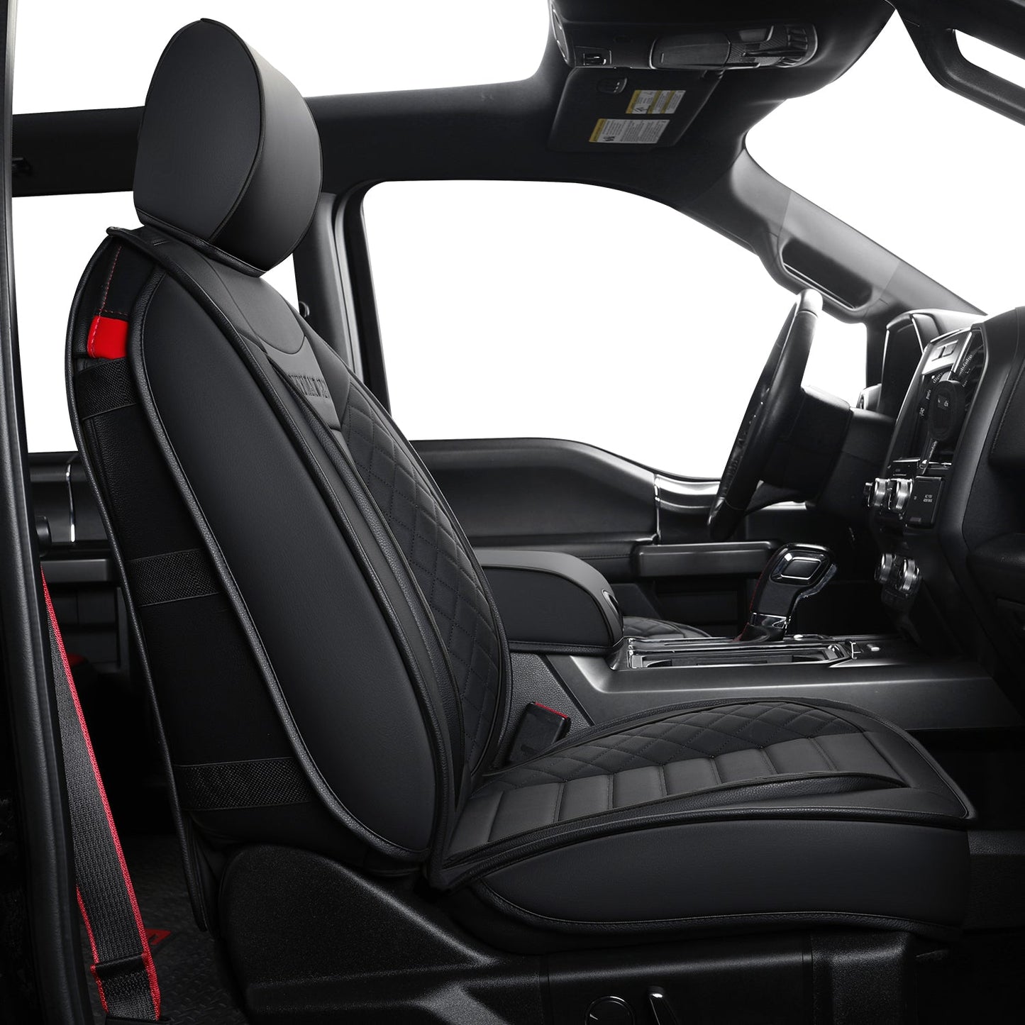F150 Seat Covers Full Set with Waterproof Leather, Automotive Vehicle Cushion Cover for Cars SUV Pick-up Truck Fit for 2009 to 2024 Ford F150 Carhartt and 2017 to 2023 F250 F350 F450