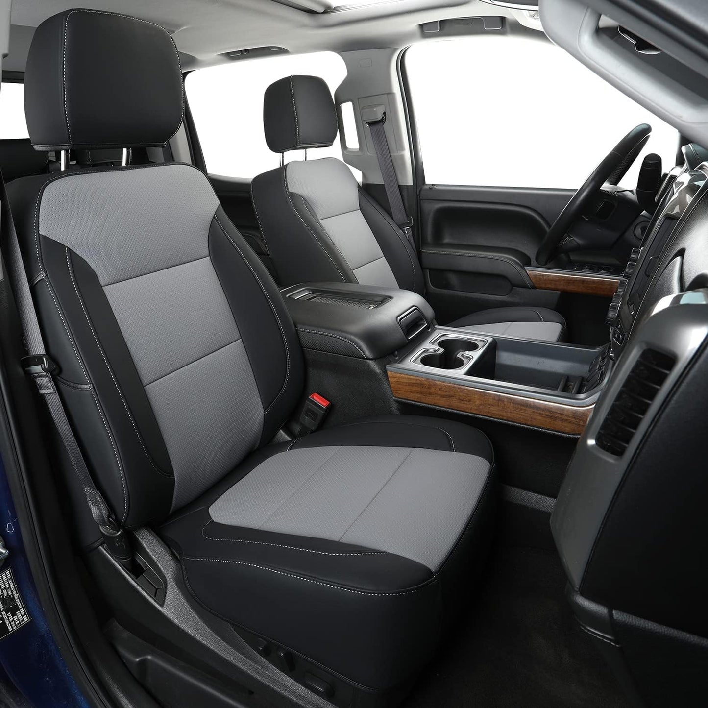 Custom Silverado Seat Covers 2007-2024 Chevrolet Silverado Sierra 1500/2500HD/3500HD crew, all-covered seat covers，dual, extended cab, waterproof leather, , all seasons